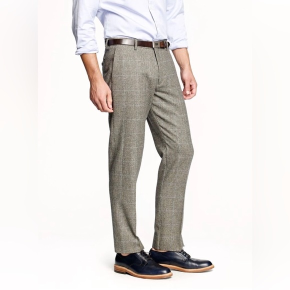 J.Crew Ludlow Slim Fit Prince of Wales Glen Plaid Wool Blend Suit Trousers 36x32 - Picture 8 of 8